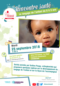 Affiche le langage de l'enfant Cherbourg 25.09.2018