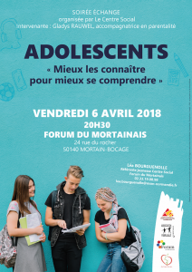 Affiche soirée débat Adolescents