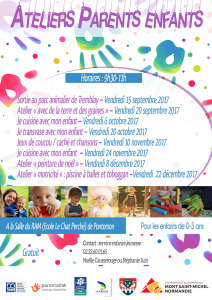 Atelier parents enfants Pontorson fin 2017-2